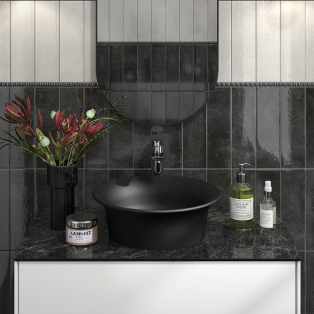 Kerama Marazzi Canaletto 40 раковина накладная, черная матовая