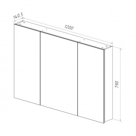 Lemark UNIVERSAL LM120ZS-U шкаф зеркальный 120 см