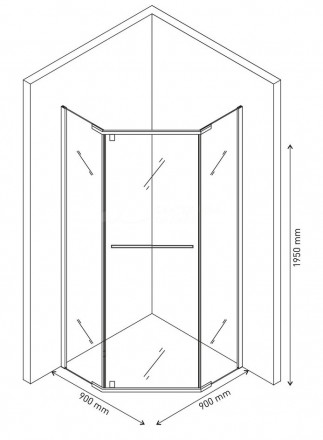 Cerutti CHIKA ZP91B Душевой угол 90x90