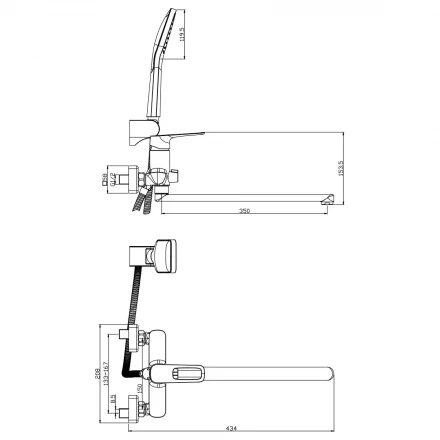 Rossinka RS46 RS46-32 Смеситель для ванны
