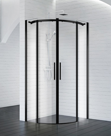 Belbagno ACQUA-R-2-90-C-NERO душевой угол стекло прозрачное