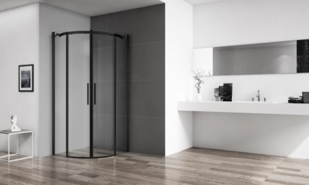 Belbagno ACQUA-R-2-90-C-NERO душевой угол стекло прозрачное