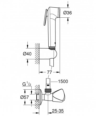 Grohe Tempesta-F 26357000 комплект гигиенического душа