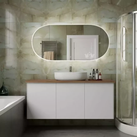 ART&amp;MAX BARI AM-Bar-700-1500-DS-F-White зеркало с подсветкой