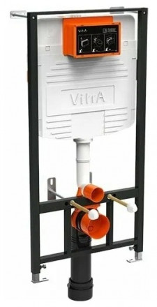 Vitra S20 9004B003-7207 Унитаз подвесной в комплекте с инсталляцией (клавиша хром)
