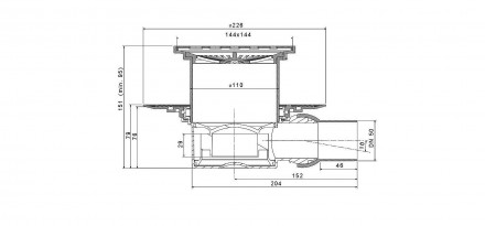 Pestan Confluo Standart Angle1 194x194 угловой душевой трап с решеткой нержавеющая сталь