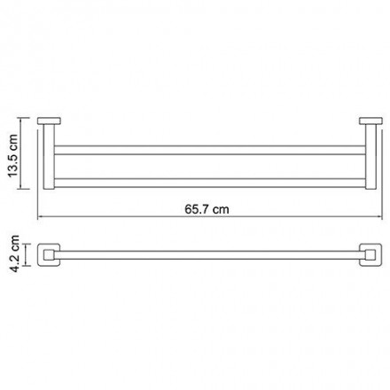 Wasserkraft Lippe K-6540 Держатель полотенец двойной, штанга