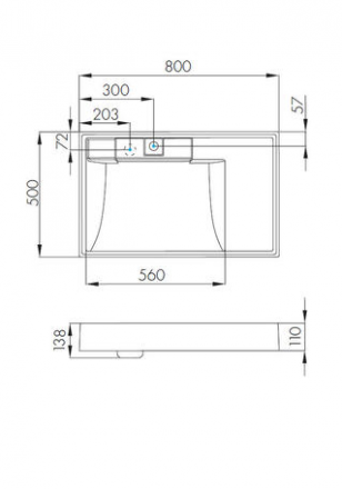 Раковина Aquaton Рейн 80 1A72113KRW010