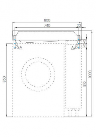 Раковина Aquaton Рейн 80 1A72113KRW010