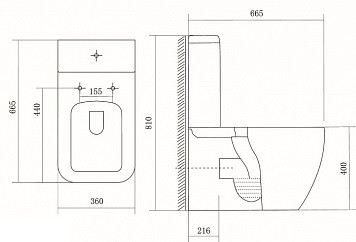 Aquatek Либра AQ1263-00 Унитаз-компакт с сиденьем Soft Close