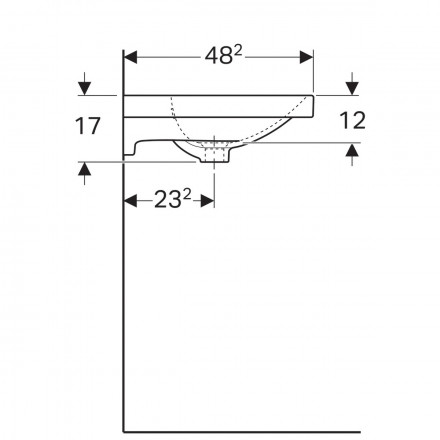 Geberit Acanto 500.620.01.2 Раковина 60x48