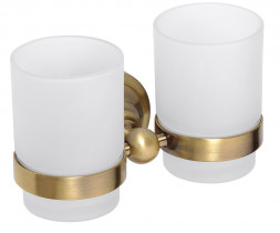 Bemeta Retro Bronze 144110027 Двойной держатель зубных щеток, стаканы