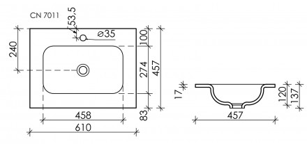 Ceramica Nova Element CN7011 раковина мебельная