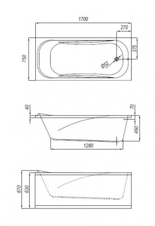 Kolpa san String 180x80 Basis акриловая ванна