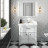 Kerama Marazzi Pompei 80 тумба напольная с ящиком и дверцами, белая глянцевая