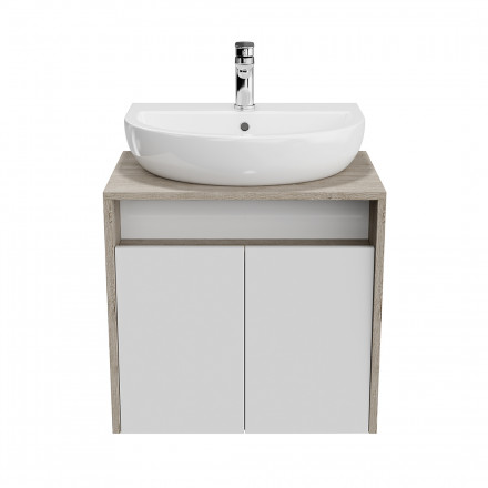 Kerama Marazzi PRO 60 тумба подвесная 2 дверцы, белая глянцевая
