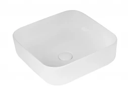 Milleau Miel MU0083-GW Раковина накладная 38.5x38.5x14 белый глянец