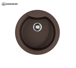 Omoikiri Yasugata 48R-DC мойка 485x485 темный шоколад