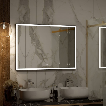 Континент Frame black standart 900x700 зеркало