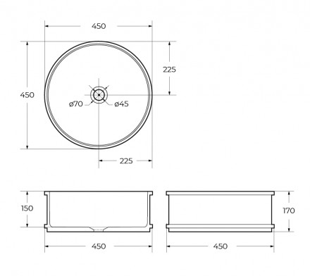 BelBagno BB1383 накладная раковина