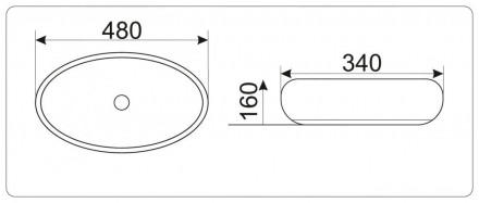 CeramaLux MNC578 раковина 48