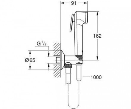 Grohe Tempesta-F 26358000 комплект гигиенического душа