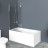 Belbagno UNO-V-1-90/150-C-NERO Шторка для ванны