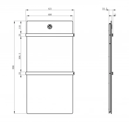 Wonzon &amp; Woghand Stuttgart WW-A502-BR Полотенцесушитель электрический с греющей плитой мрамор темный