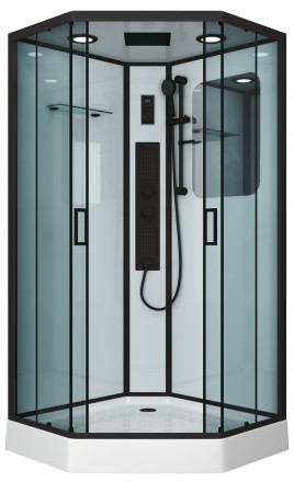 Niagara NG-6901GD BLACK 90х90 душевая кабина низкий поддон