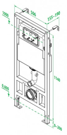 Iddis Neofix NEO0000I32 инсталляция для подвесного унитаза