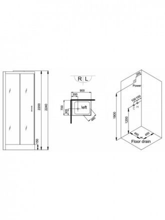 Душевая кабина Grande Home WS128 S6 L