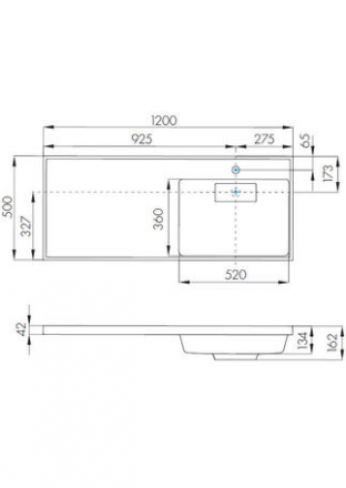 Раковина Aquaton Лондри 1200 белая 1A72243KLH010