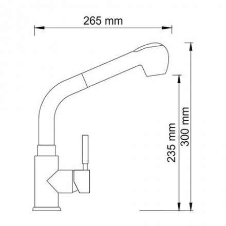 Wasserkraft Main 4166 Смеситель для кухни с выдвижной лейкой