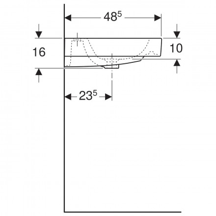 Geberit iCon 124020000 раковина 120x48.5
