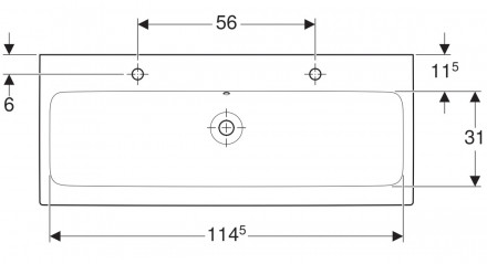 Geberit iCon 124020000 раковина 120x48.5