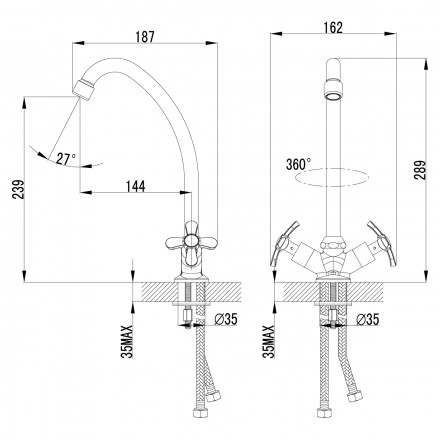 Lemark Partner LM6544C смеситель для кухни