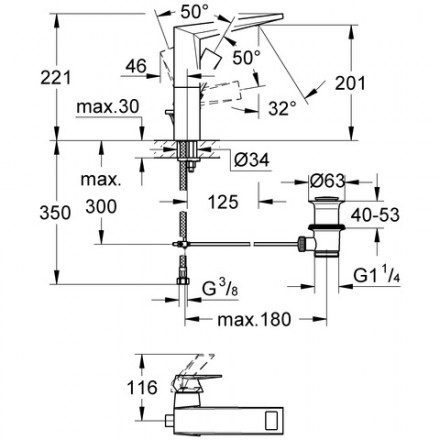 Grohe Allure Brilliant 23112000 смеситель для раковины