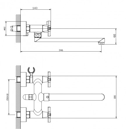 Rush Melville MV1135-51 Смеситель для ванны