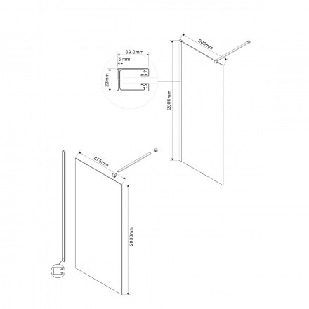Vincea Walk in VSW-1H900MR душевая перегородка