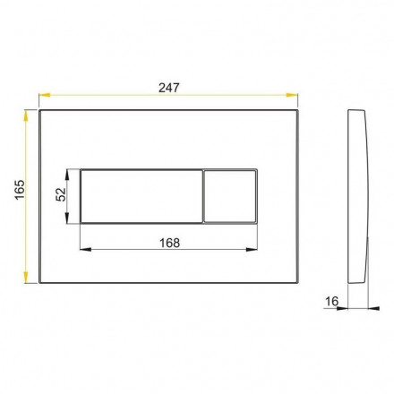 AlcaPlast M372 Клавиша смыва (Хром-матовый)