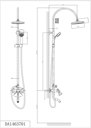 D&amp;K Rhein Schiller DA1463701C09 Душевая система