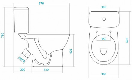 Santek Бореаль 1WH302146 унитаз-компакт с микролифтом