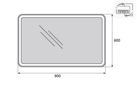 Belbagno SPC-MAR-900-600-LED-BTN Зеркало 900x30x600 с встроенным светильником