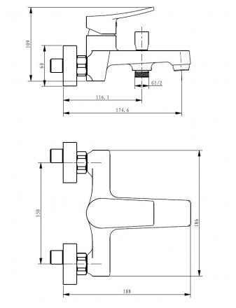 Savol SK-H3101 смеситель для ванны