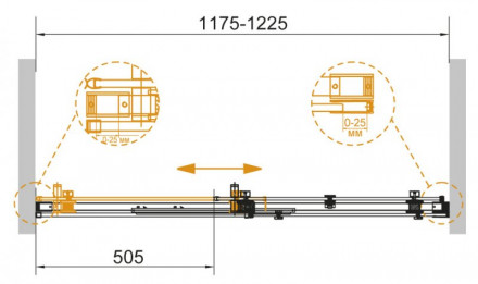Cezares Stylus-Soft BF1 120 душевая дверь