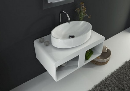 Aquanet Bliss Ellipse V43 198961 раковина 56x36x15 матовая