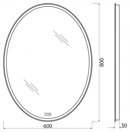 BelBagno SPC-VST-600-800-LED-TCH-WARMЗеркало