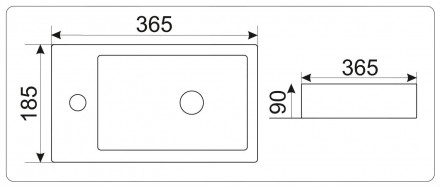 CeramaLux N9272L раковина 36.5