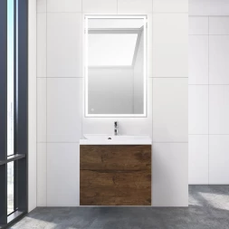 BelBagno KRAFT-900-1C-SO-RNN тумба c раковиной подвесная с одним ящиком и одной открытой полкой