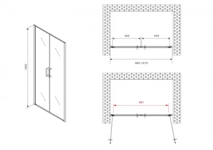 ABBER Sonnenstrand AG04100C душевая дверь
